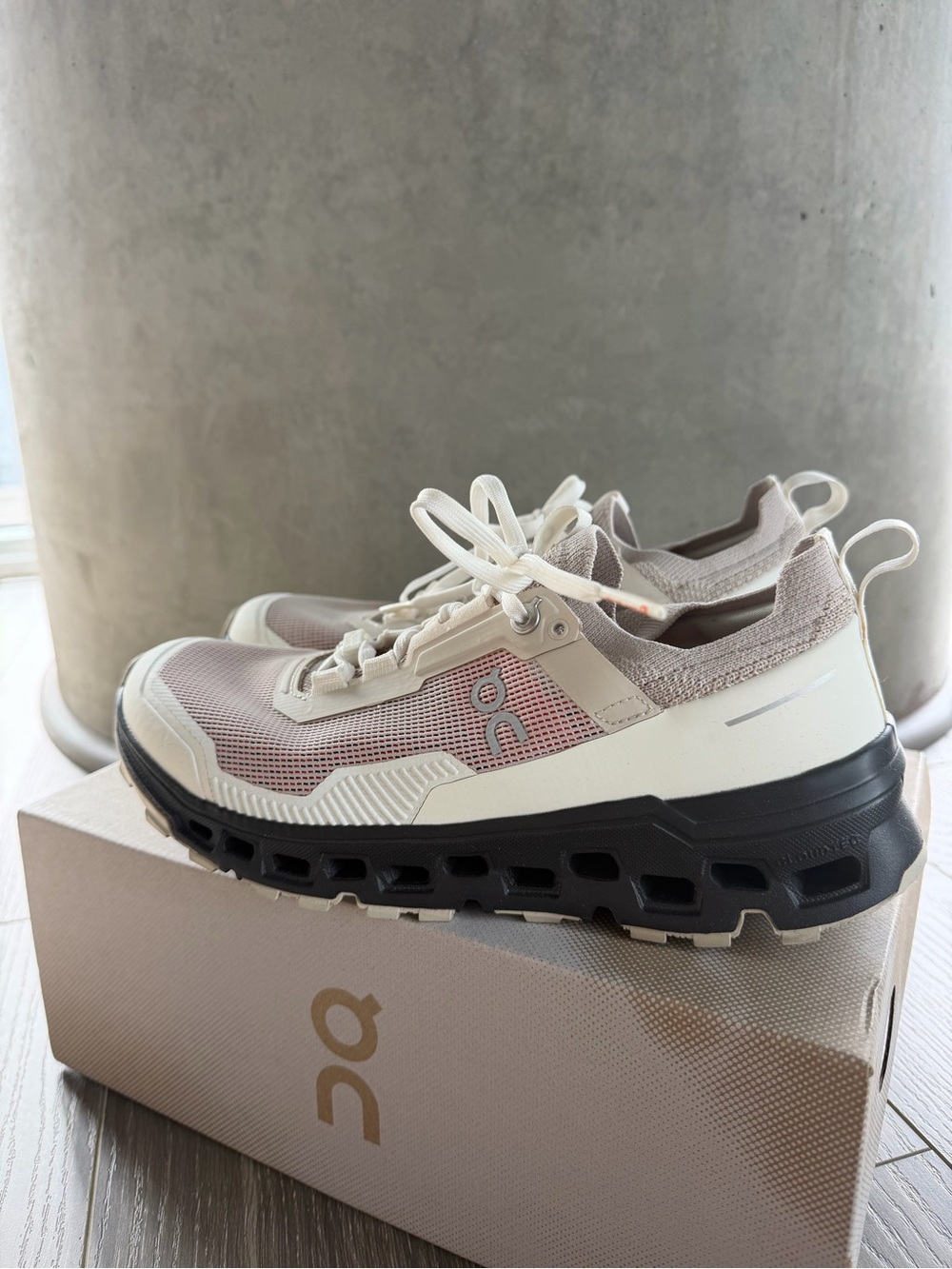 On Running Women Cloudultra 2 Sneakers in Black and Cream with Black Sole - Picture 2 of 8